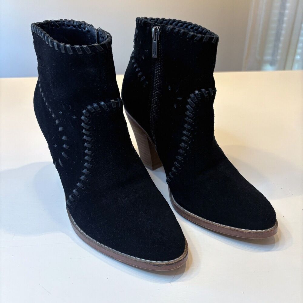 Ivanka Trump Women's‎ Black Suede Ankle Boots Booties US Size 8 M